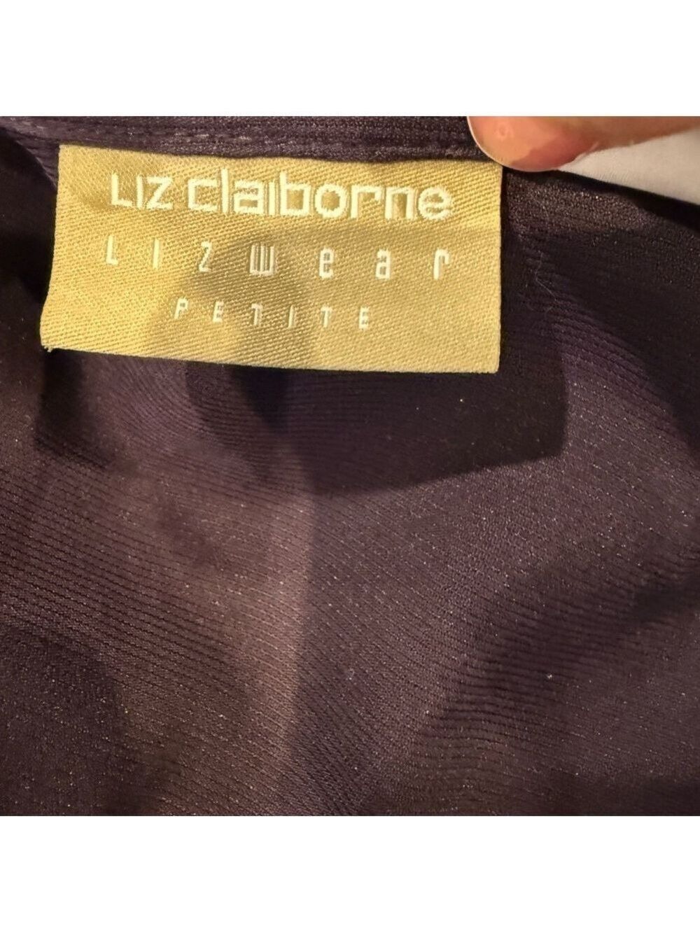 Liz Claiborne Lizwear Petite Button Up Shirt Purple Long Sleeve Small Petite - Picture 3 of 10